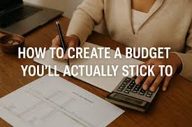 How to Create a Monthly Budget You Can Stick To